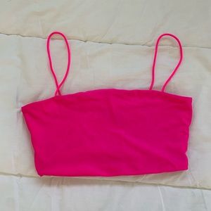 Hot pink crop top